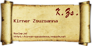 Kirner Zsuzsanna névjegykártya